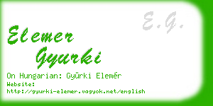 elemer gyurki business card