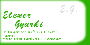 elemer gyurki business card